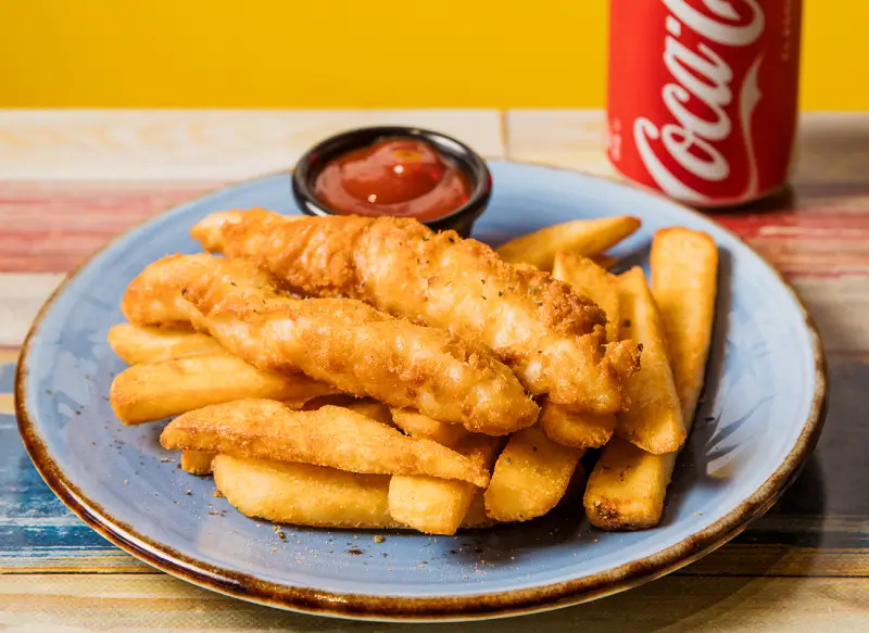 Kids Fish & Chips + Soft Drink