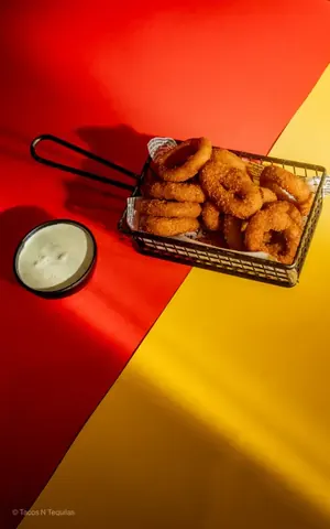 Tajin onion rings — Belgrave